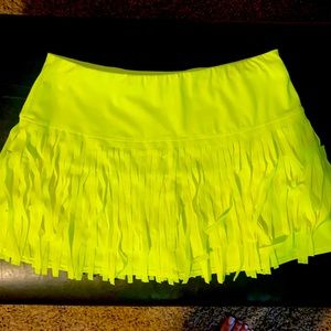 Lucky in Love Yellow Level Up Fringe Skirt